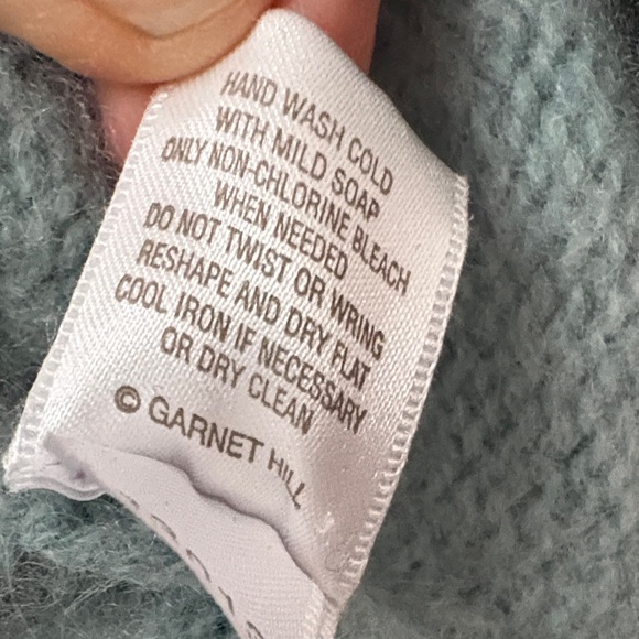 Garnet Hill Soft Thick Blue 100% Cashmere Sweater M - Picture 4 of 7